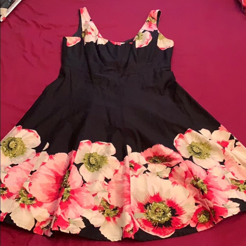 Black and floral dress